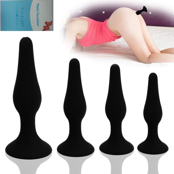 EYLEER Soft Silicone Anal Butt Plug Beads Toys, Co...