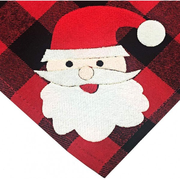 Dog Christmas Bandana,EYLEER Double-layer Classic Plaid Pet Dog Cat Bandana Scarf with Santa Deer Triangle Bibs Kerchief Pet Christmas Costume Accessories for Small Medium Large Dog Cat Puppy Kitten and Other Animals