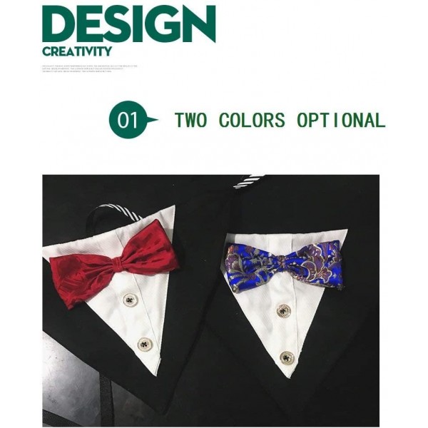 Dog Bandanas,EYLEER Tuxedo Puppy Dog Cat Bandanas Wedding Engagement Scarf Kerchief Costumes Accessories with Bow Tie for Small Medium Large Dogs Cats Pet Supplies